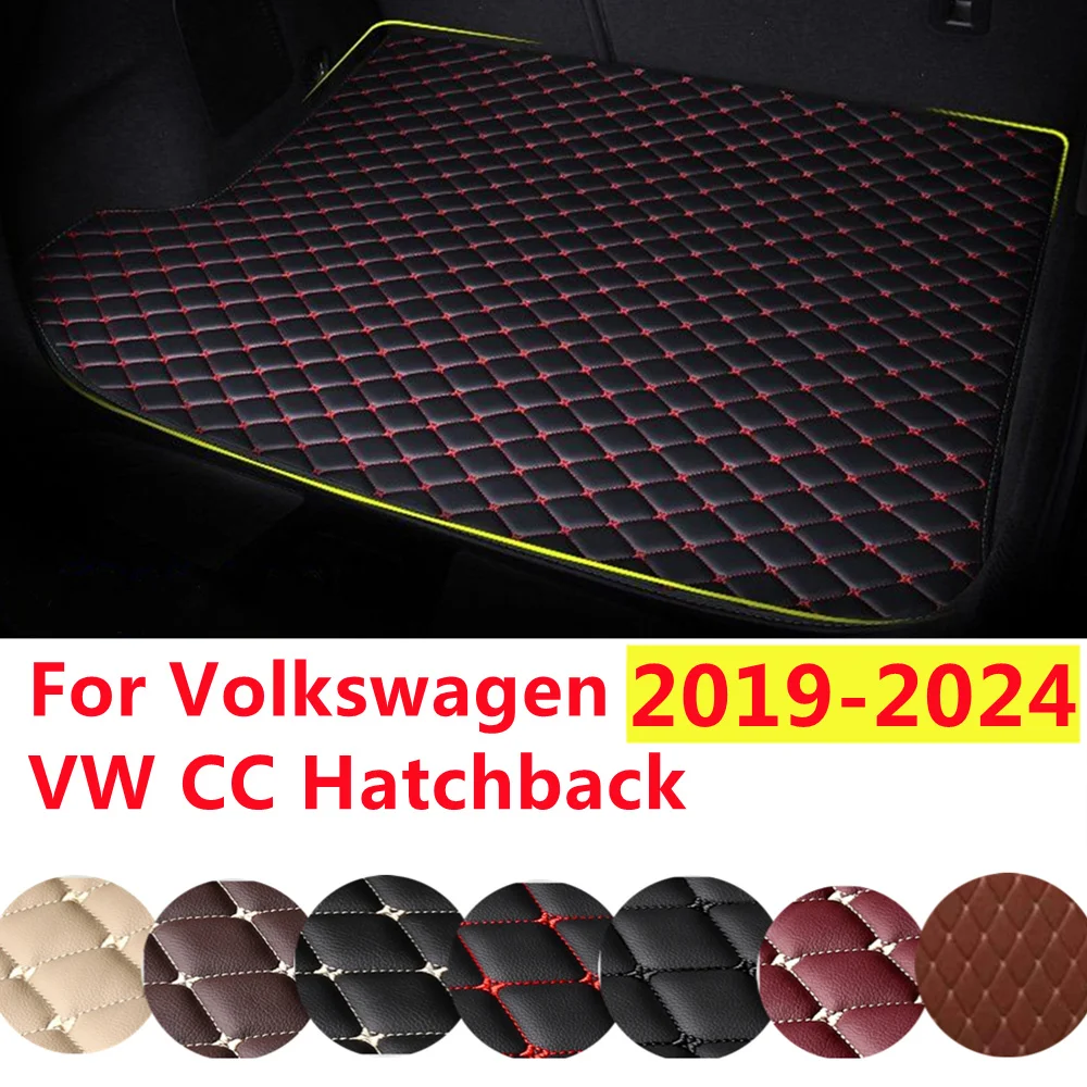 YJ XPE Leather All Weather Custom Fit For Volkswagen VW CC 2024-19 AUTO Accessories Car Trunk Mat Rear Cargo Liner Cover Carpet