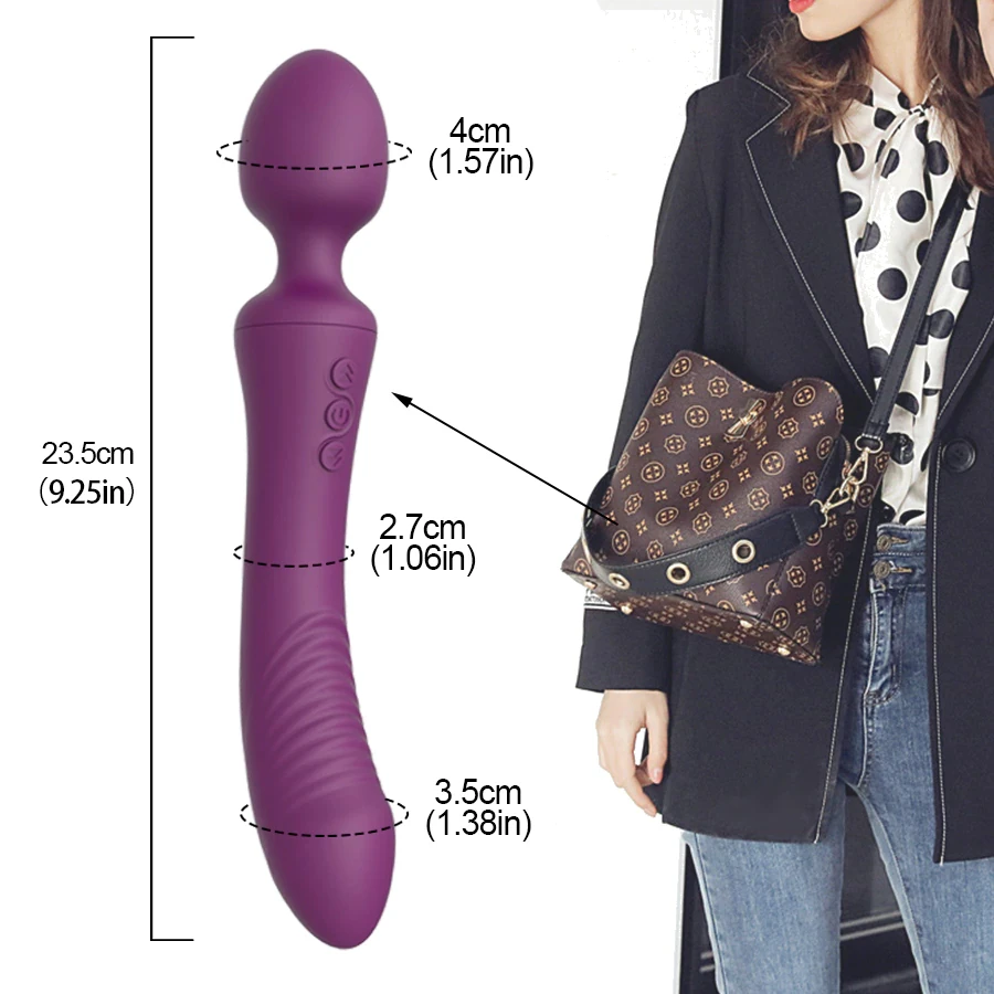 FLXUR Powerful Dildos Vibrator Dual Motor Wand G-Spot AV Massager Sex Toy For Woman Clitoris Stimulator For Adults Masturbator