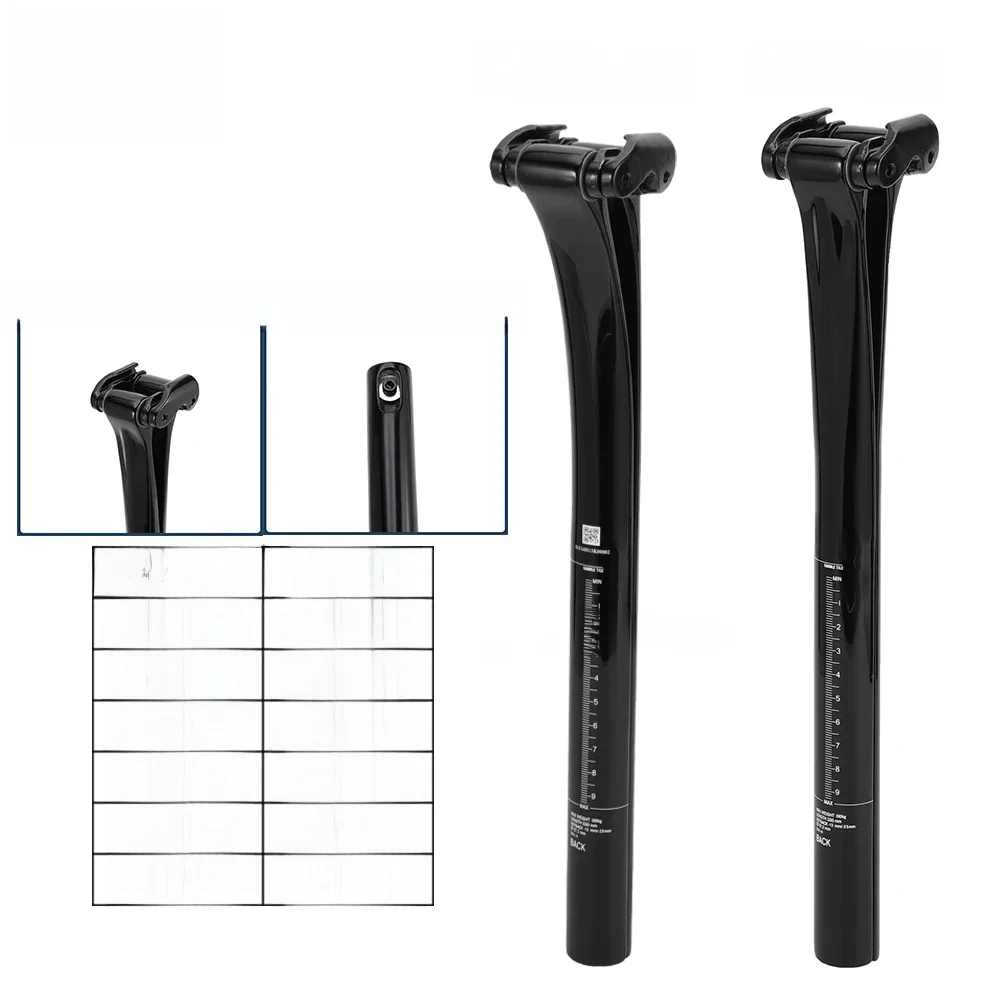 AliExpress X Autohaux Bike Seat Posts 27.2x330mm 30.8x330mm 31.6x330mm Carbon Fiber Black Adjustable Angle Seat 12mm Offset