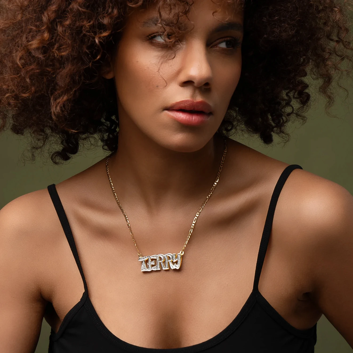 Customized Double Plated Name Necklace Personalized Nameplate Names Pendant Stainless Steel Hiphop Jewelry For Women 2022 Gift