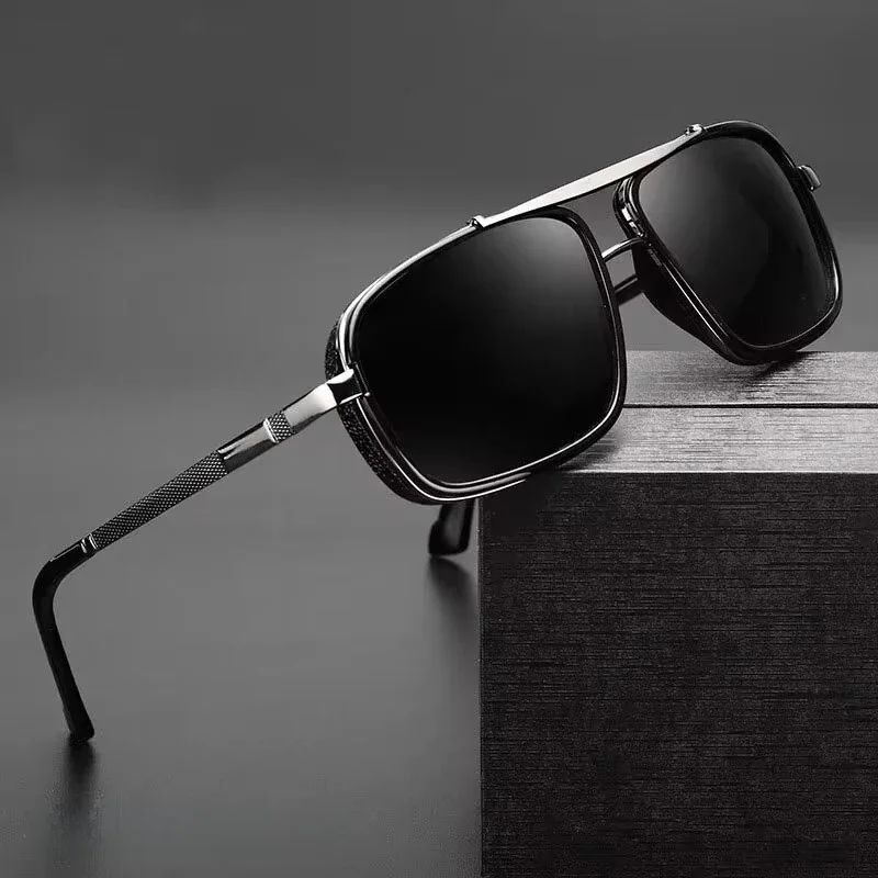 Nowe okulary przeciwsłoneczne Punkowe okulary przeciwsłoneczne Nowe męskie kwadratowe okulary przeciwsłoneczne Uv400 z podwójną wiązką — zdjęcie 2