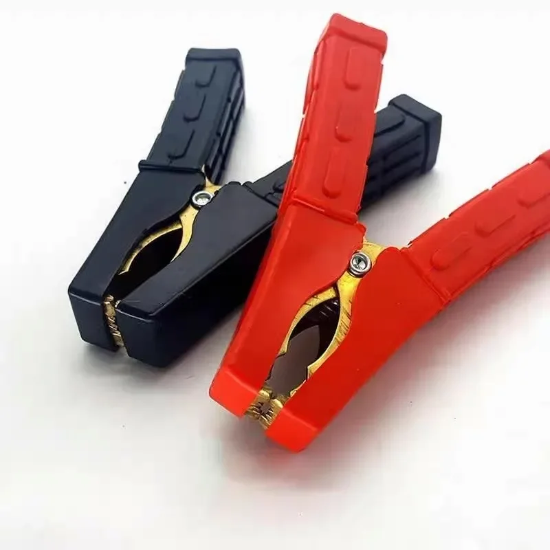 Pinces crocodiles en cuivre 500-1000Amp, 2 pièces, Test de Terminal, cavalier de batterie électrique robuste, câbles de voiture Boost