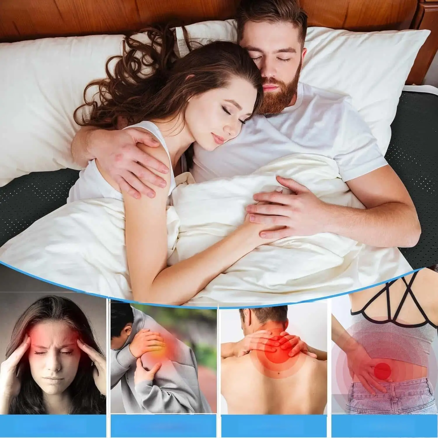 مجموعة أوراق التأريض، حصيرة التأريض، تصميم مثقوب، حصيرة التأريض المصنوعة من الجلد الصناعي الكربوني بنسبة 100%.