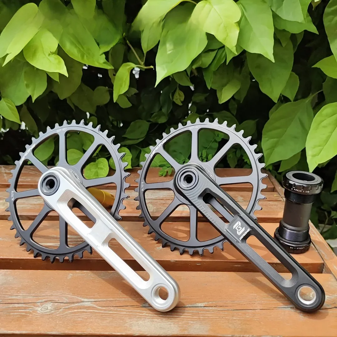 AliExpress EVOSID ZEROING Road Bike Crankset 165/170/175mm Hollow Crank Integrated Fire Chainring AL Folding Bicycle