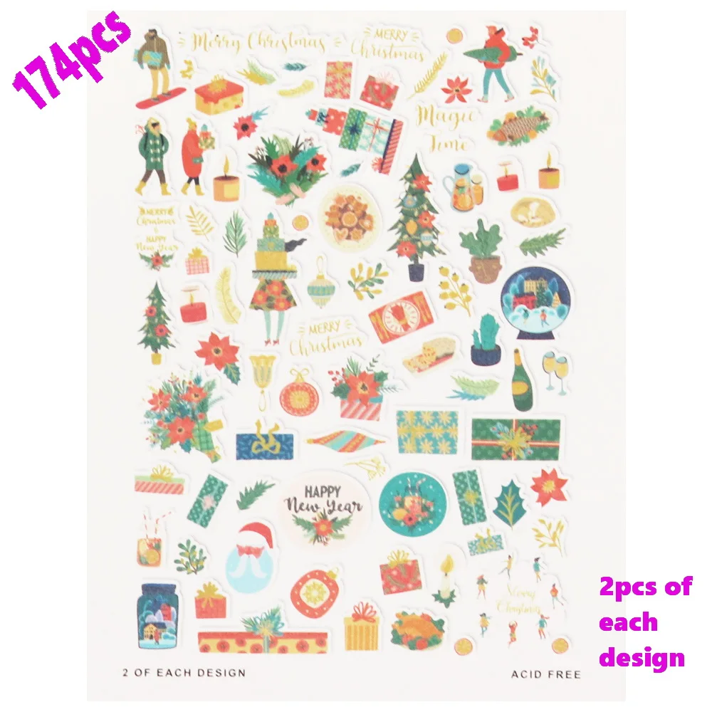 Kreatywna ścieżka papieru Die Cuts Ephemera Pack 174 sztuk upiększeń DIY rzemiosło Scrapbooking Cardmaking Journaling dekoracje