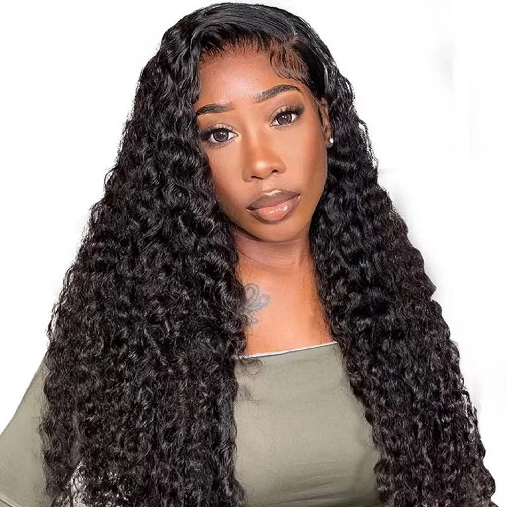 

32 40 Inch Deep Wave 13x6 HD Lace Frontal Human Hair Wig High 200% Density Curly Full Lace Frontal Wig 100% Human Hair For Women