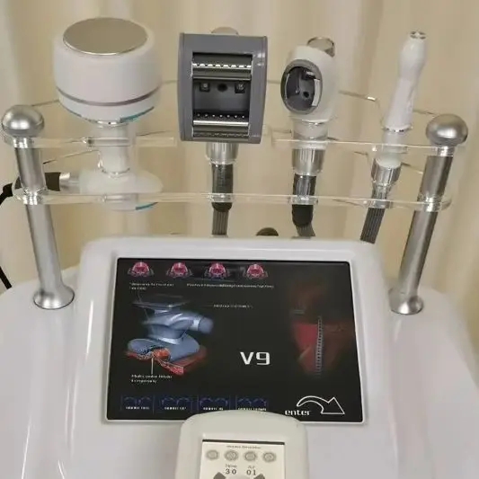 

Vela Shape V9 Vacuum RF Slimming Machine Weight Loss Skin Tightening Face Lifting Machine