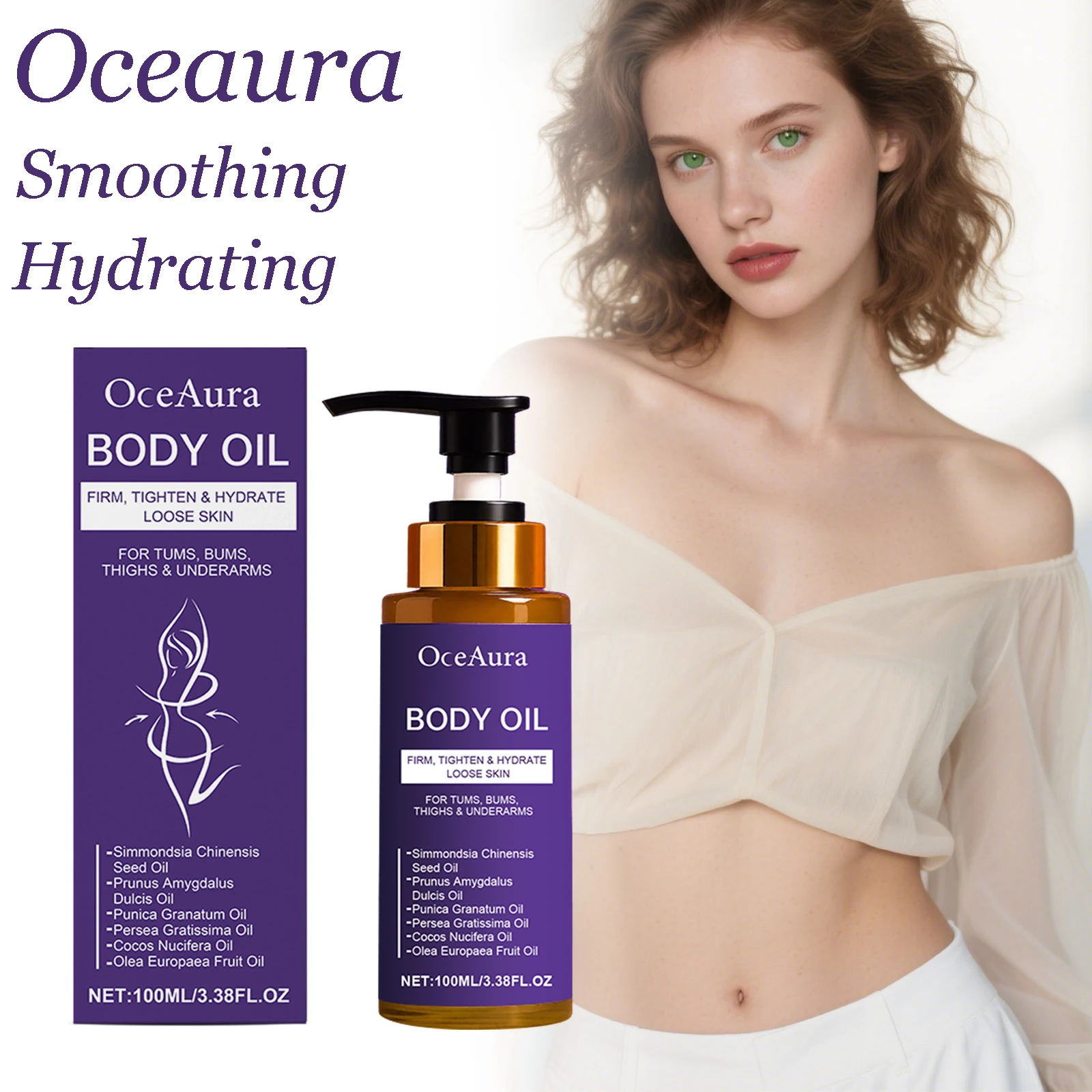 

100 г увлажняющего массажного масла для тела, питательное, мягкое, не раздражающее, уменьшает сухость и зуд, смягчает и разглаживает кожу для ежедневного ухода за ней.