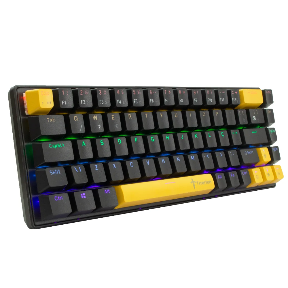 Teclado Mecânico Gamer 60% Computador Rgb Hot Swap Usb Pc