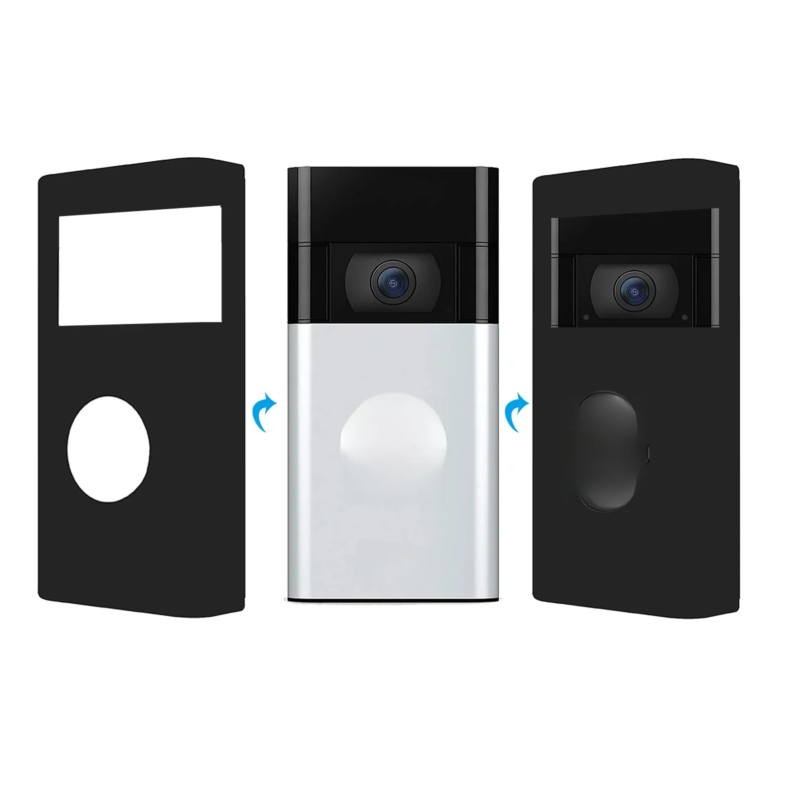 Silicone Skin Case Cover For Ring Video Doorbell 2nd Gen/Ring Battery Doorbell Plus，For Ring Doorbell Silicone Protective Case