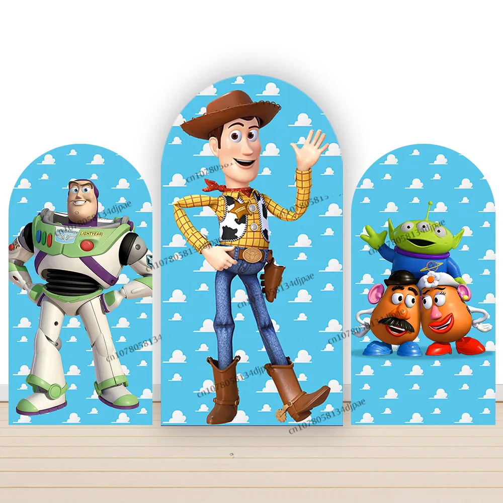 Arch Background Woody Toy Story Decorations Wall Boys Birthday Party Backdrop Photograph Activities Double Sided Banner Cover