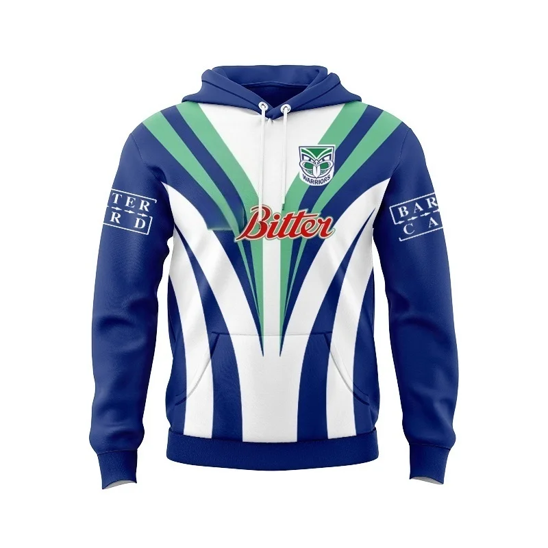 Retro jersey Warriors men's hoodie hooded rugby shirt size s-5XL "customizable name and number" high-quality