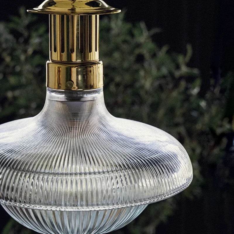 Vintage Industrial LED Pendant Light, Vidro para quarto e cozinha