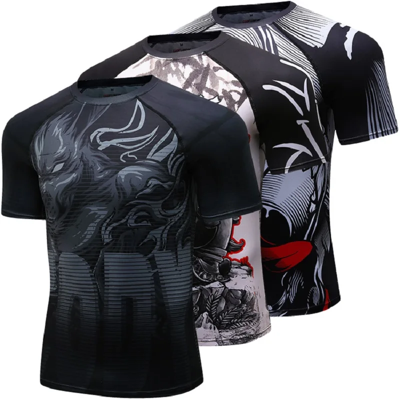 Cody Lundin Short Sleeve Training T Shirt Custom Compression Jiu-Jitsu MMA Rash Guard Men Tight Boxing T-shirts Gym Men's Tees