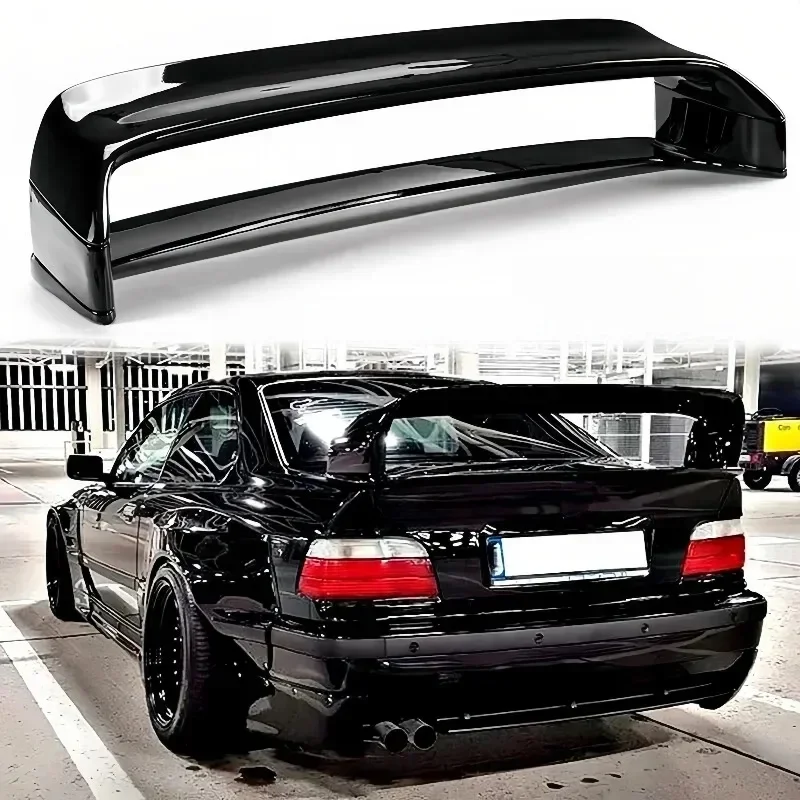 E36 Wing Spoiler voor Bmw M3 1990-2000 318i 323i 323ti Sedan/Coupé Sport Spoilers Gt Zilver Kofferbak boot Lip Deksel Spoiler - afbeelding 2