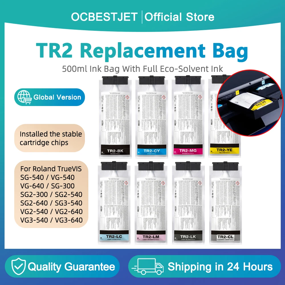 

For Roland TrueVIS TR2 Replacement Ink Bag SG-300 SG-540 SG2-300 SG2-540 SG2-640 VG-540 VG-640 SG2-640 SG3-540 VG2-540 500ML