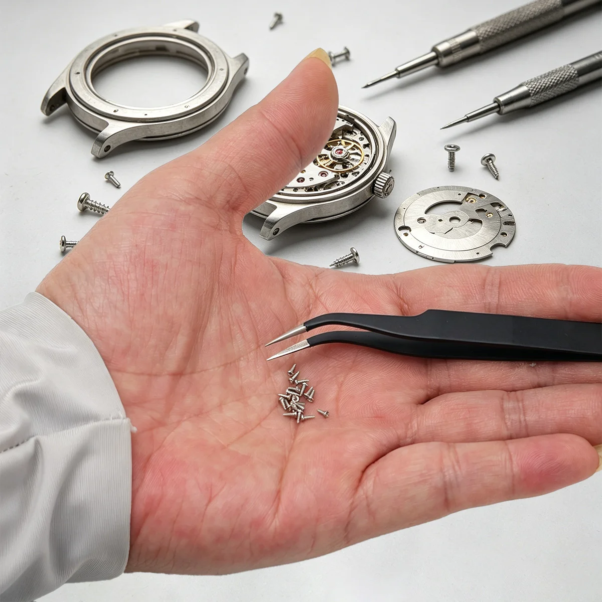 1200-teiliges Miniatur-Schraubenset, PA-Kreuzschlitz- und Flachkopf-Miniaturschrauben, Präzisionsschrauben für Elektronik, M1, M1.2, M1.4, M1.7. – Detail 5