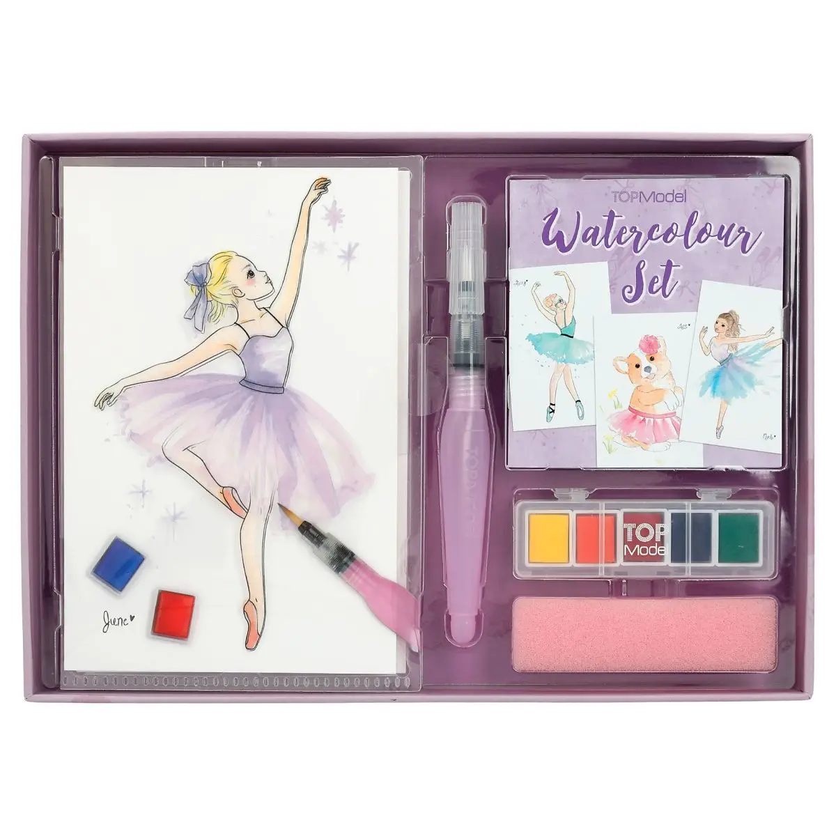 Top Model - Set watercolors Ballet, 0012248, college, girls, children, coloring, gift, fashion, original, officially licensed, new, school supplies, drawing, brush