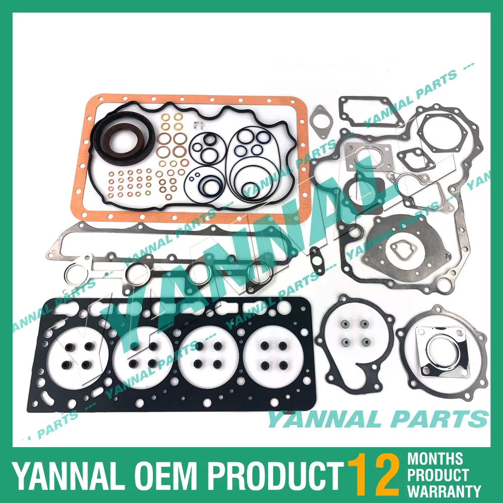 V3800 V3800T Engine Overhaul Gasket Kit for Kubota Bobcat Excavator