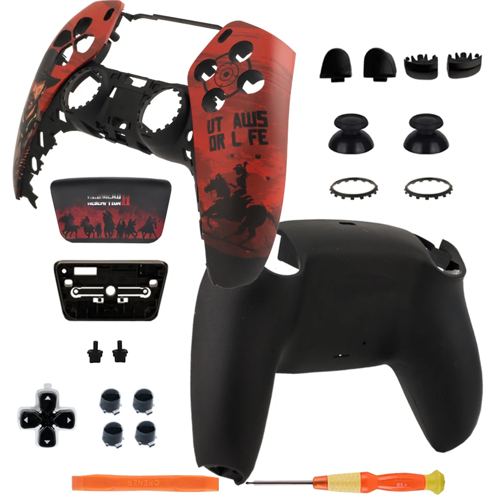 Ersatz-Front- und Rückseiten-Gehäuse-Kit für PS5-Controller BDM-010/020/030/040/050 Komplettes Gehäuse mit Touchpad-Tasten Werkzeugen DIY Mod