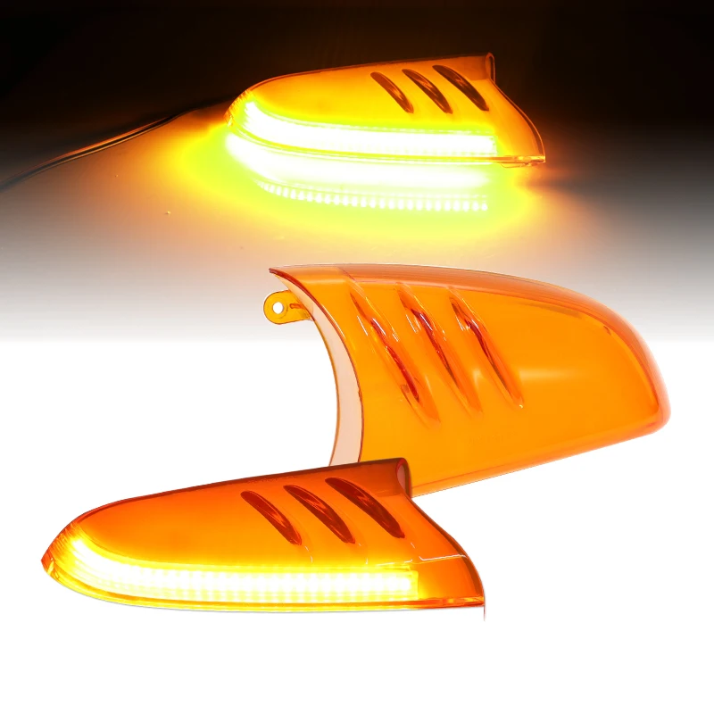 

2pcs For Chevrolet Trailblazer,For GMC Envoy & For Oldsmobile Bravada Flash Side View Mirror Amber Sequential Turn Signal Lights