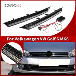 For Volkswagen VW Golf 6 MK6 GTI Grille Lights Racing Grill Lamp 2009-2012 Front Grille Light Bumper Lamp DRL Day Running Light
