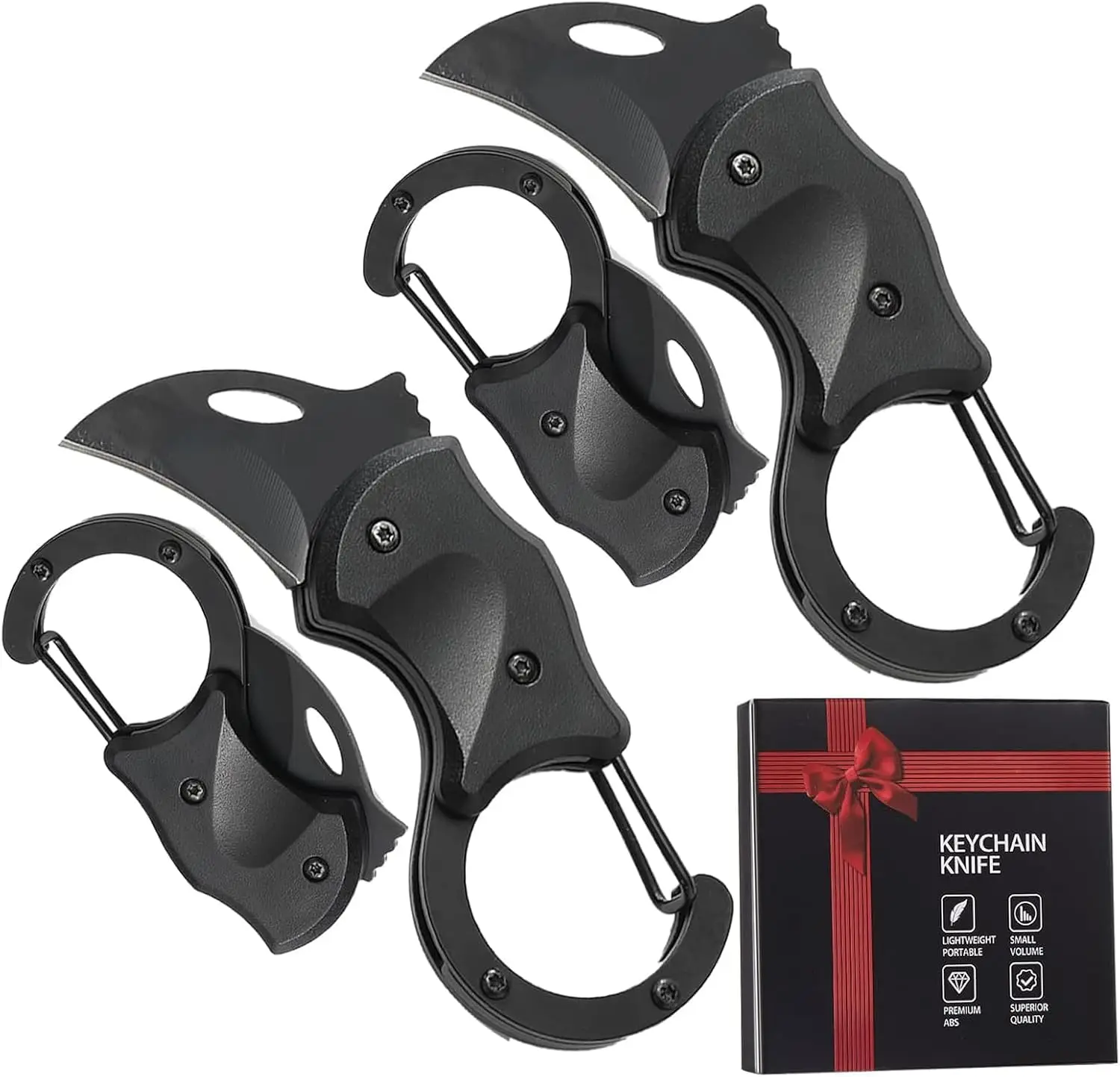 (3pcs)Box Opener | Small Carabiner Clip Box Opener With Buckle Foldable Precision Tool, For Indoor Outdoor Office Daily Travel Picnic Hiking Fishing Envelope Package Paper