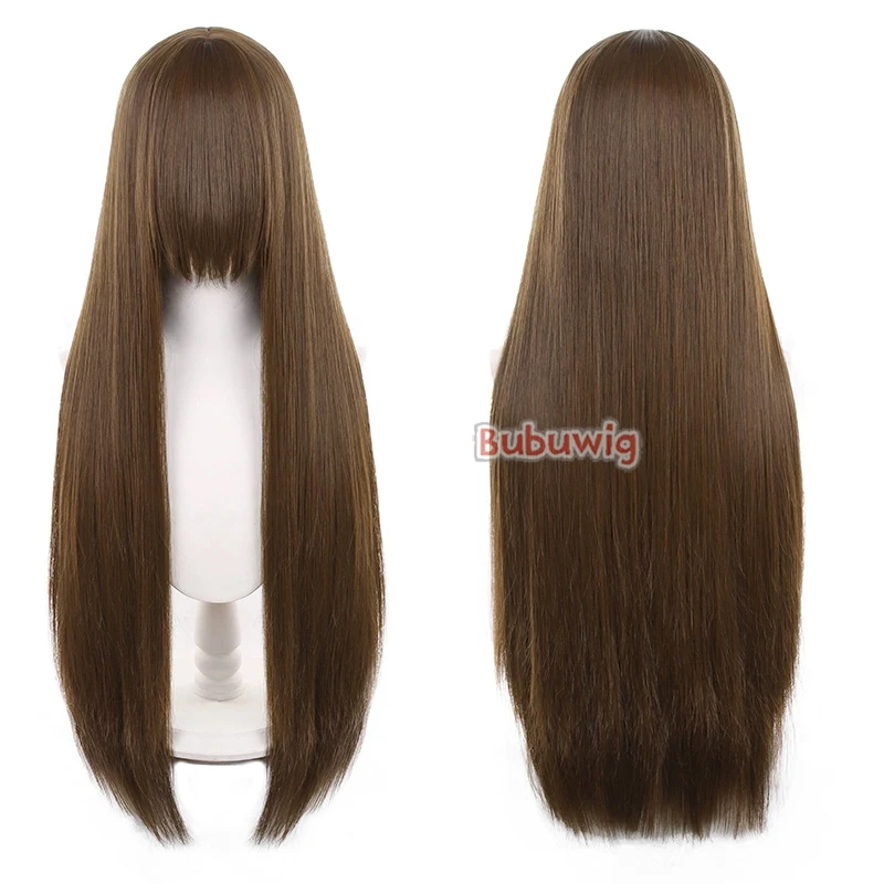 Bubuwig Synthetic Hair 80cm Cosplay Wigs Over 100 Colors Pure Color Fashion Anime Long Straight Halloween Cos Wig Heat Resistant