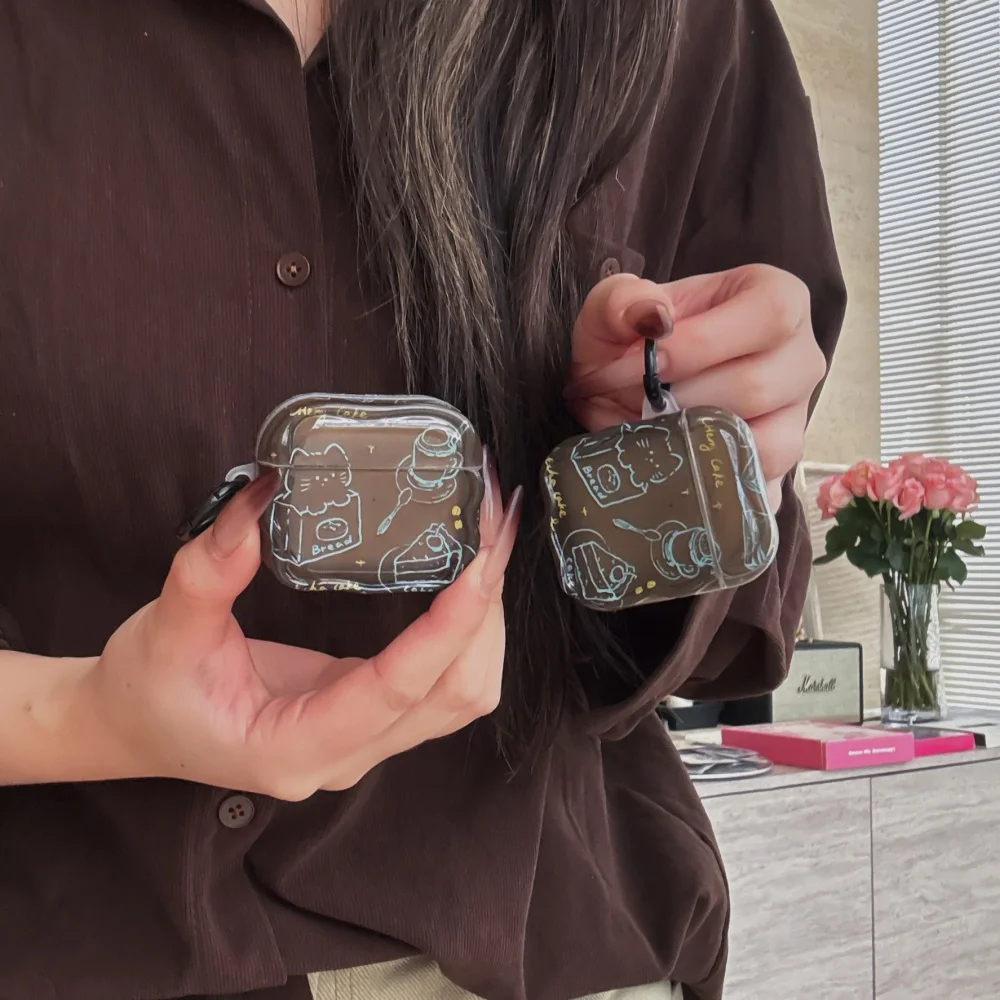 

Cute box cat headphone protective case, suitable for AirPods 4/3/2 Pro/2/3, cute new shockproof headphone protective case