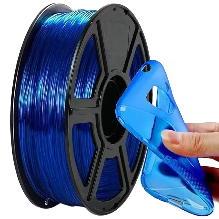 Elastyczny filament TPU 1.75mm 200g Półprzezroczysty filament Miękki 95A TPU Materiał do drukarek 3D FDM Filament świecący w ciemności Tęczowy — zdjęcie produktu 7