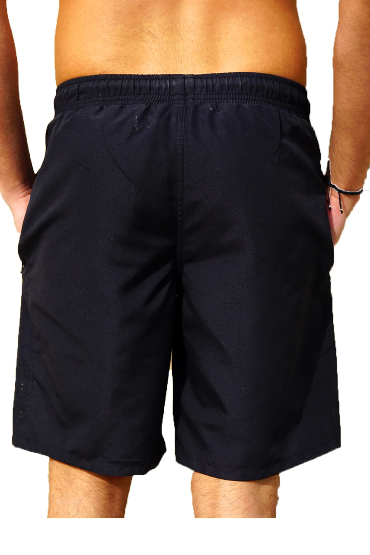 Quick-Drying Water Repellent Featured Solid Color Basic Model Long Size Men Sea Pool Beach Surf Shorts Swimwear Pocket Lining