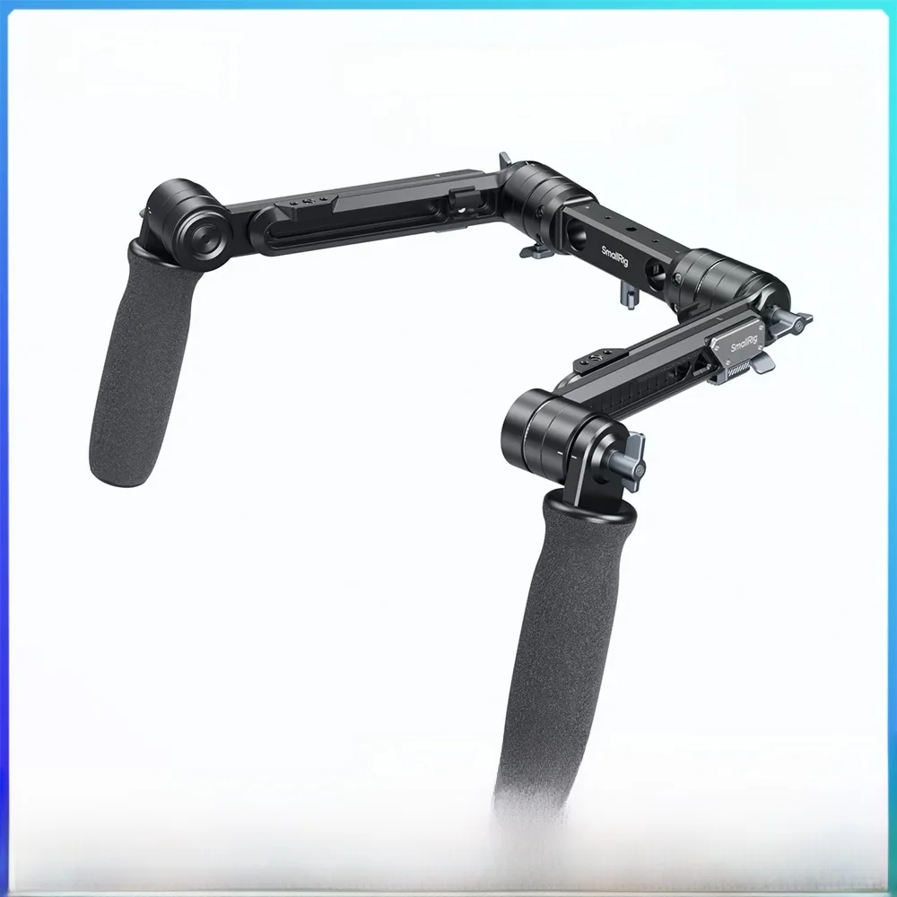 Smallrig 5205 Shoulder Rig Dual-Handle For 15Mm Lws Rods W 1/4"-20 Locating Holes, For Monitors, For Dslr Cameras/Camcorder Small