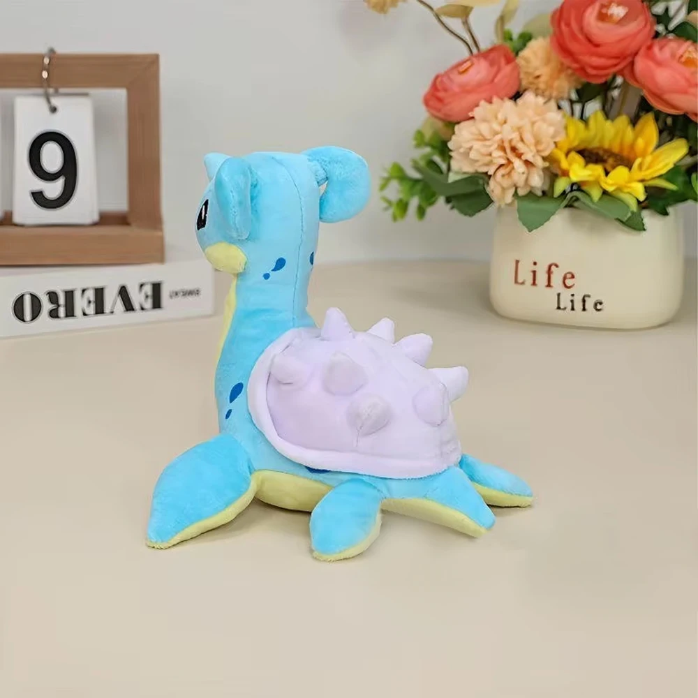 Kawaii Lapras محشوة اللعب الكرتون لطيف المياه Sprit أفخم الدمى رمي وسادة هدية عيد ميلاد للأطفال الأصدقاء الأولاد