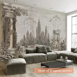 European Courtyard Vintage Home Wallpaper Large Size Custom Painting For Wall Decor Bedroom Study Office Renovation Art Ornament