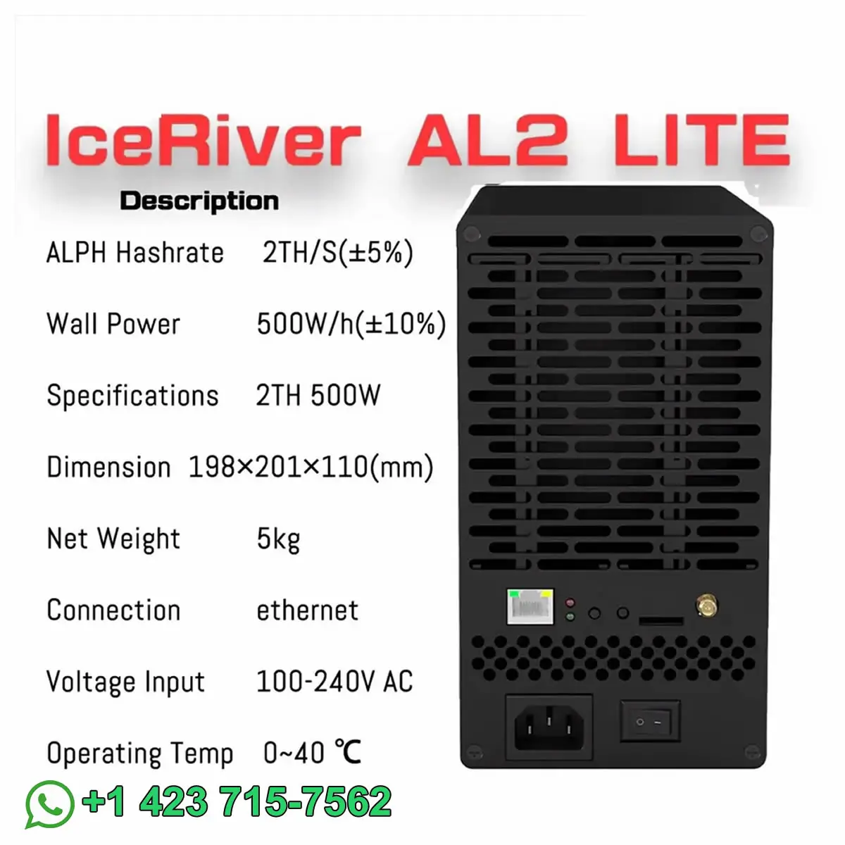 JM Unique Sales Promo Buy 2 Get 1 Free ICERIVER ALPH AL2 LITE 2TH/S 500w ALPH Asic Miner Brand New