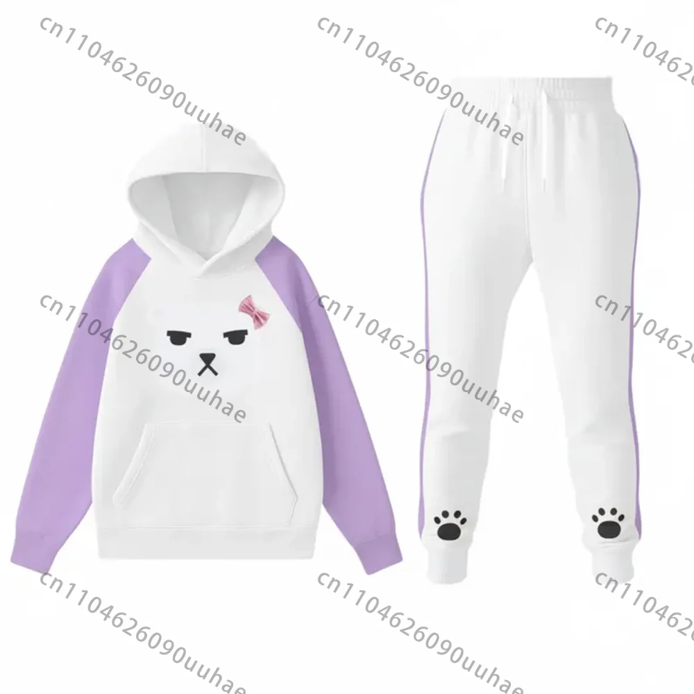 عادية KPop شيطان الصيادين زوي بنين فتاة طباعة هوديي البدلة سترة الموضة دعوى خريف شتاء كم طويل الساخن بيع هوديس مجموعات