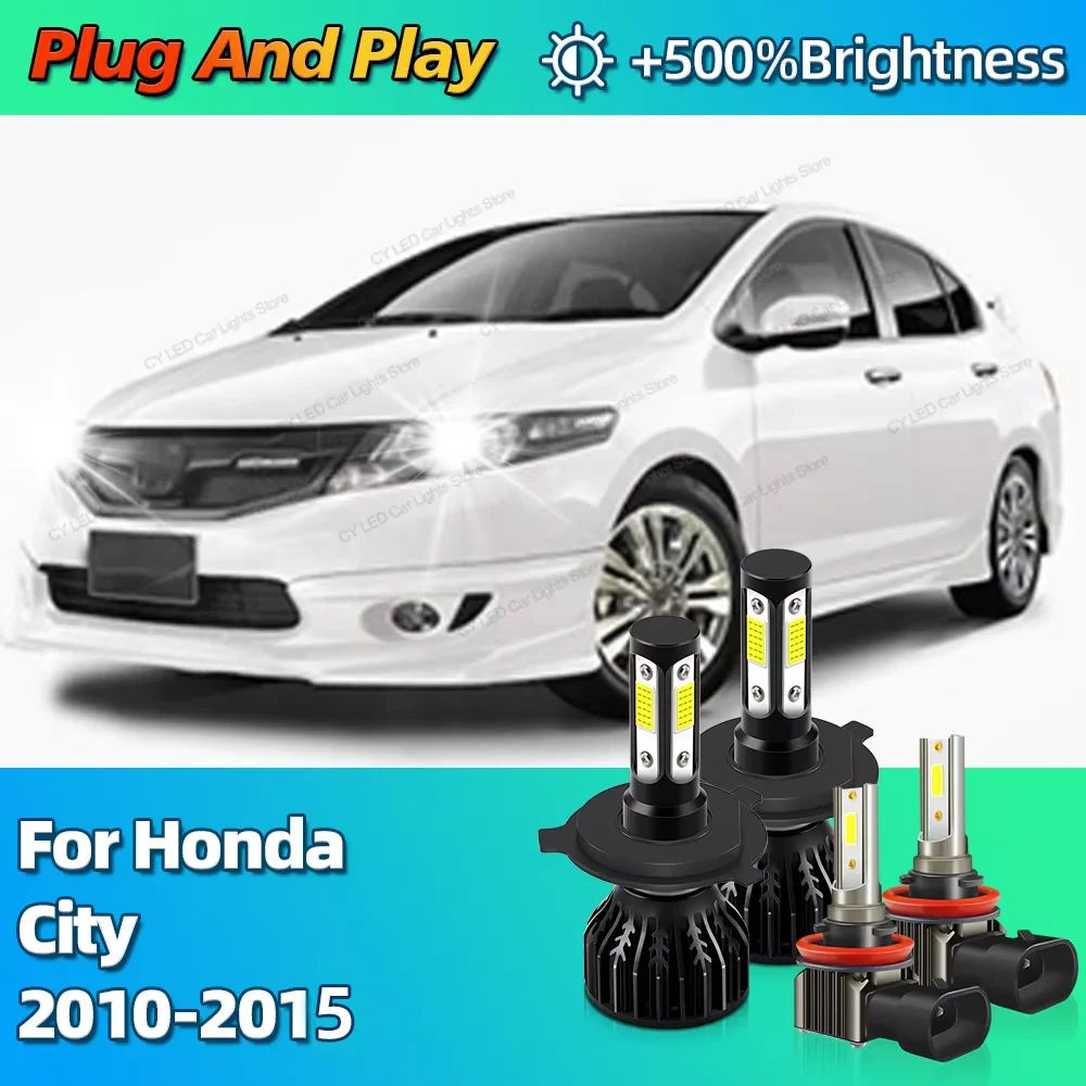 

Светодиодные лампы для автомобильных фар Turbo 30000Lm CANBUS Lights H4 HiLo Beam H11 Противотуманные фары для Honda City 2010 2011 2012 2013 2014 2015