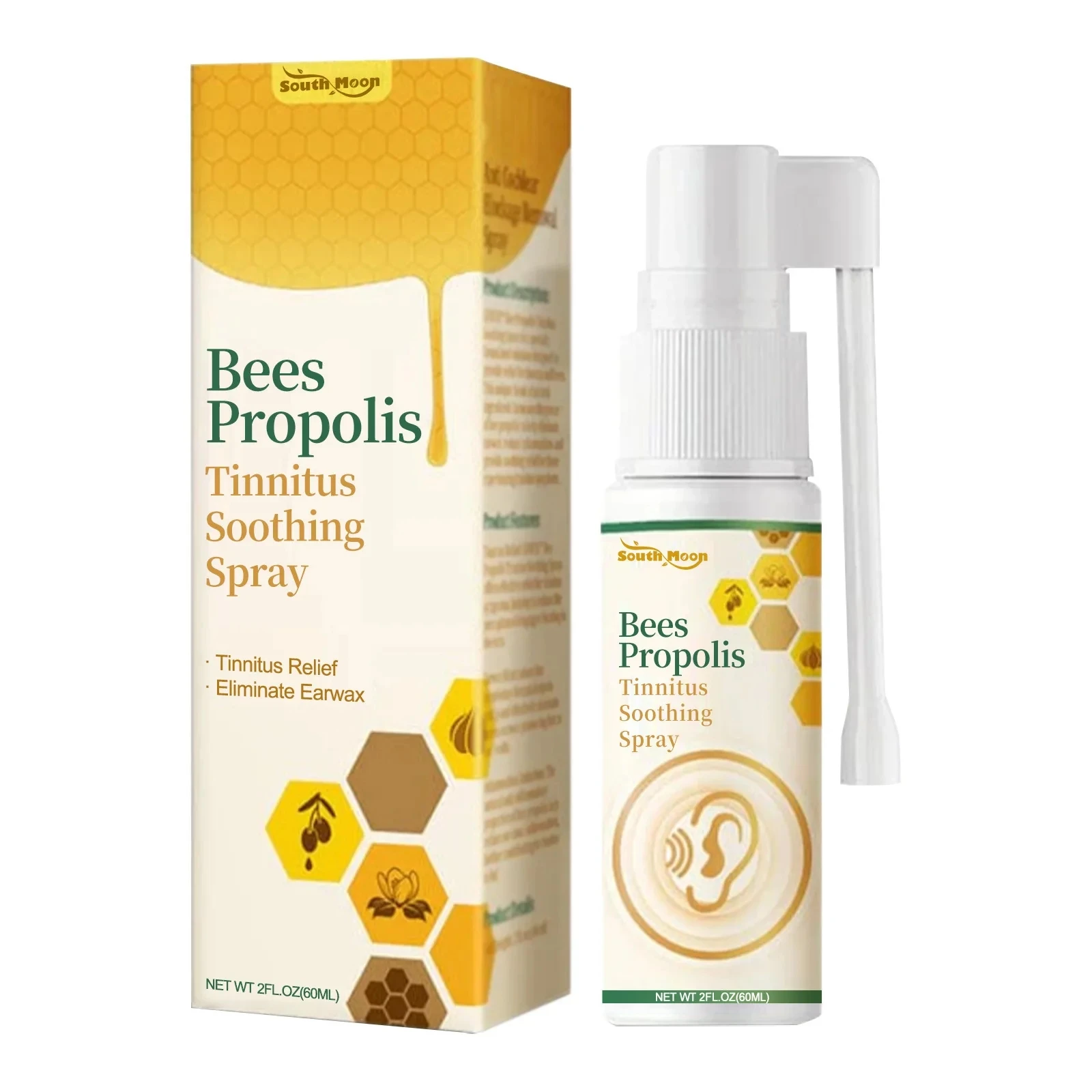 Tinnitus Relief Spray Treatment Deafness Ringing Buzzing Relieve Ear Pain Itching Anti Headache Prevent Hearing Loss Health Care