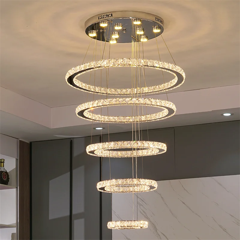 Modern LED Crystal Ceiling Lamp Chandelier Corridor Nordic Pendant Light Home Decor Fixtures Hanging Indoor Luster Living Dining