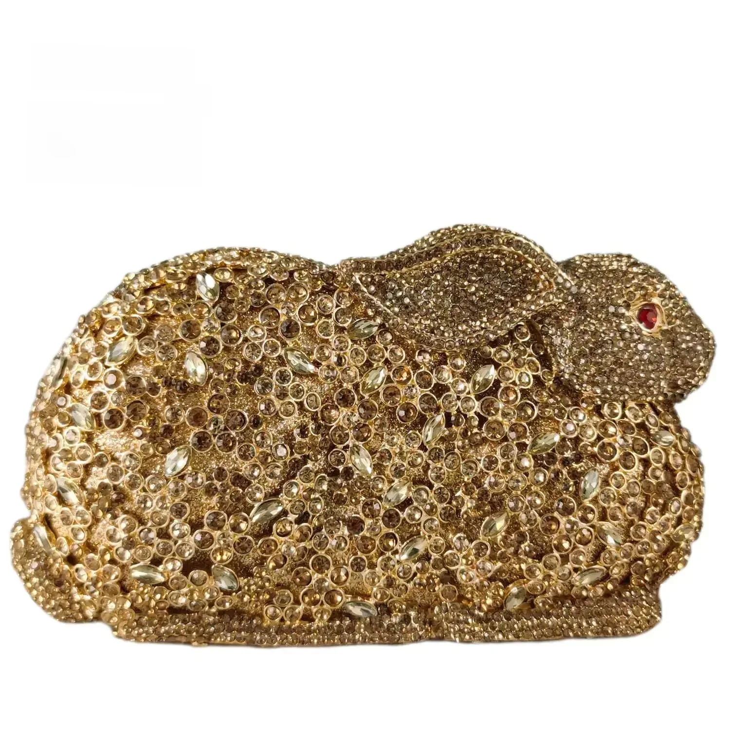 Boutique De FGG (w magazynie) króliczek damski kryształowe torby wieczorowe i szpony formalne Minaudiere z Rhinestone torebka i torebka — zdjęcie 2