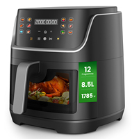 8.5L XXL Air Fryer 1785W – Oil-Free Mini Oven Compact Fryer with Viewing Window, LED Touchscreen, Adjustable Time/Temperature