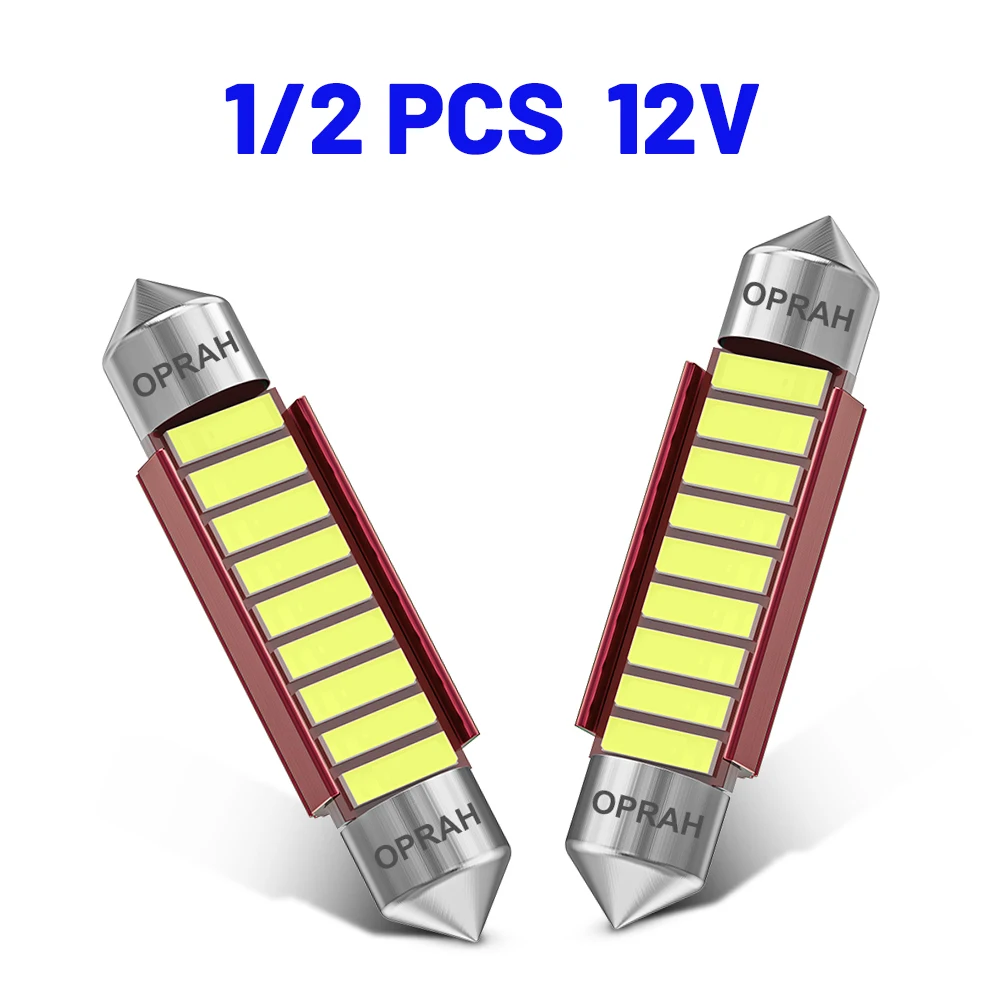 

1/2 PCS Festoon 31mm 36mm 39mm 41mm LED 7020SMD Super Bright LED Bulbs Car Dome Light Canbus No Error Auto Interior Reading Lamp