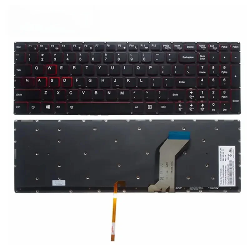US/UK/RU nowość dla Lenovo Ideapad Y700 Y700-15 Y700-15ISK Y700-15ACZ Y700-17ISK Y700-15ISE angielska podświetlana klawiatura SN20H54489 — zdjęcie 2