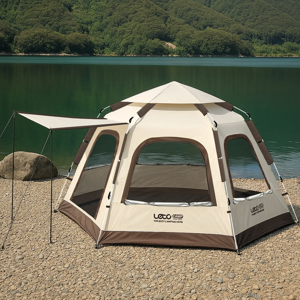 레토 육각돔 원터치텐트 그늘막 쉘터 캠핑 피크닉 LCE-OT02 - 1