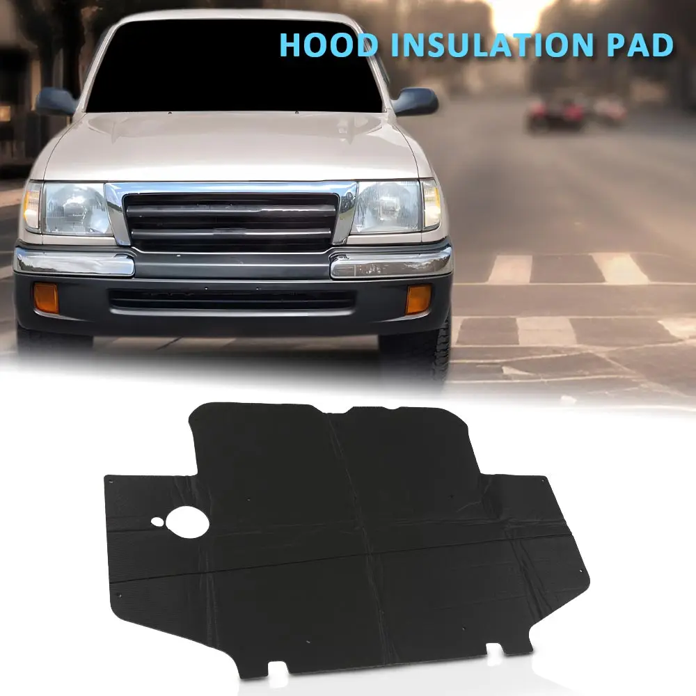 

Insulation Pad 1/2 Inch with Clips Fit for 1995 - 2000 Toyota Tacoma Hood Bonnet Panel Sound Heat Insulation Mat Glass Fiber Cotton