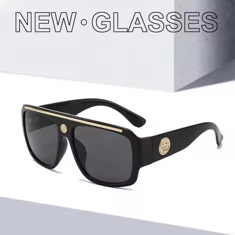Fashion Brand Luxury Designer Sunglasses Men Women 2025 Oversized Vintage Punk Shades Glasses Summer Travel Outdoor Sunglasses