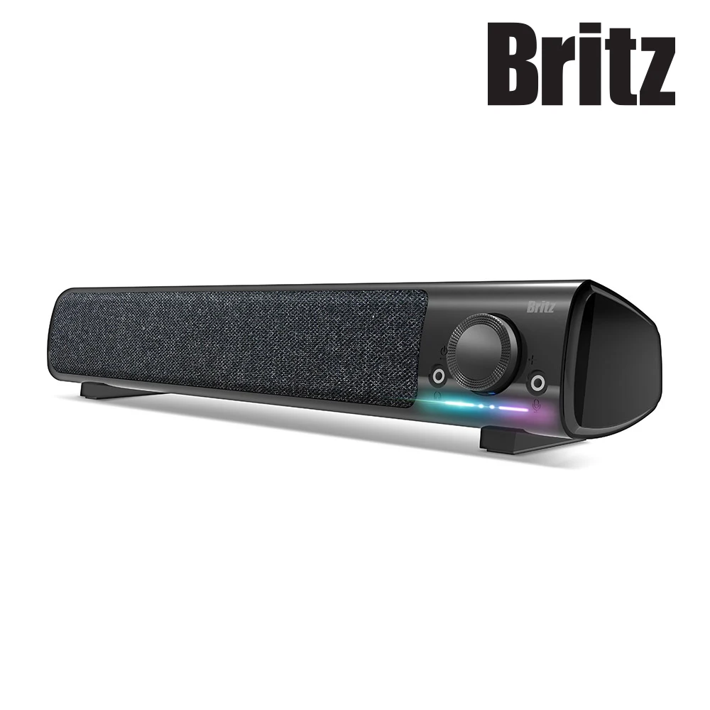 Britz BZ-SL9 (Black) Speaker Soundbar Computer Desktop PC Monitor For Gaming store PC room Wed USB