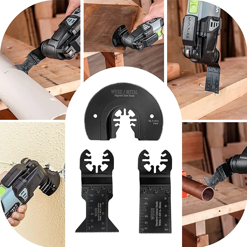 FOXBC Metal/Wood Oscillating Saw Blades Set Fits Dewalt, Craftsman, Ridgid, Milwaukee, Rockwell, Ryobi and More 23pcs