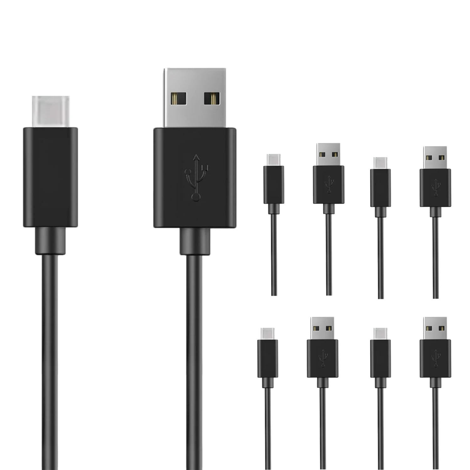 

5 Core USB to USB C Cable 5PCS 65W Fast Charging w Data Transfer Durable Black Type C Cords TYPE C BLACK