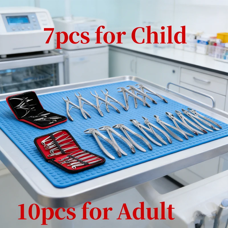 

Dental Extraction Forceps Kit Adult Child Curved Root Elevator Surgical Instruments Set Oral Surgery